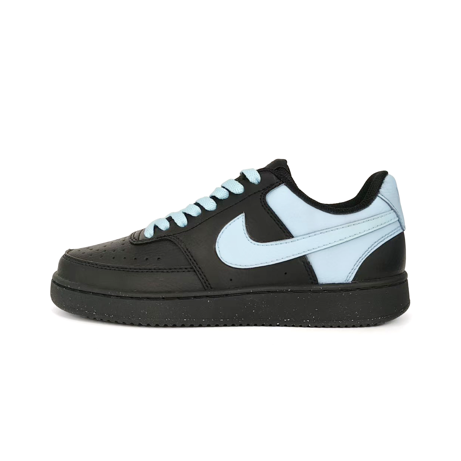 Nike Court Vision Low Blue Sky Abrasion Resistant Low top Skateboard Shoes Unisex Blue Black