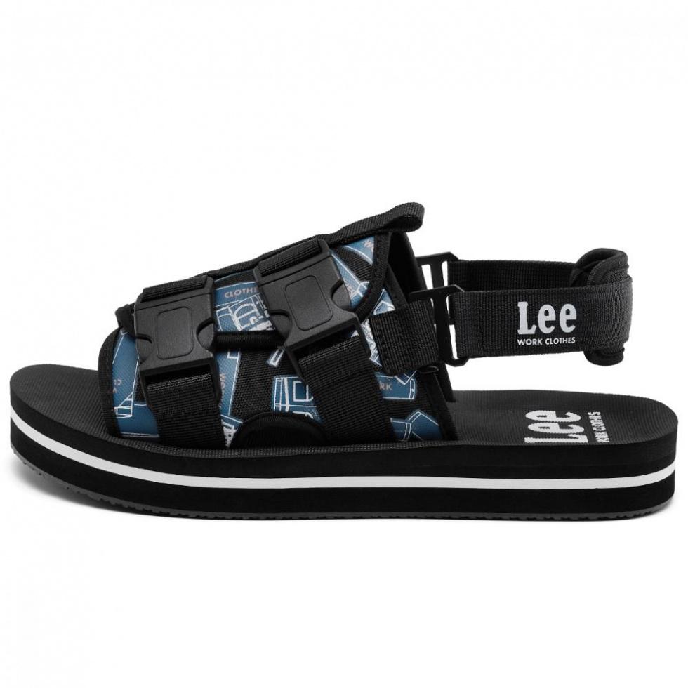 Lee Beach Sandals Men Black/White