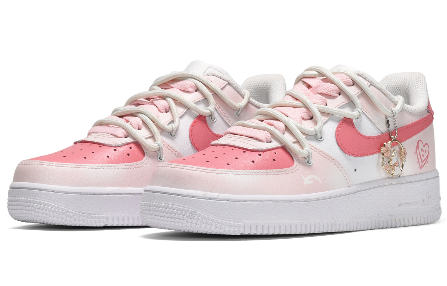 Nike Air Force 1 Skateboard Shoes Men Low-Top White Pink