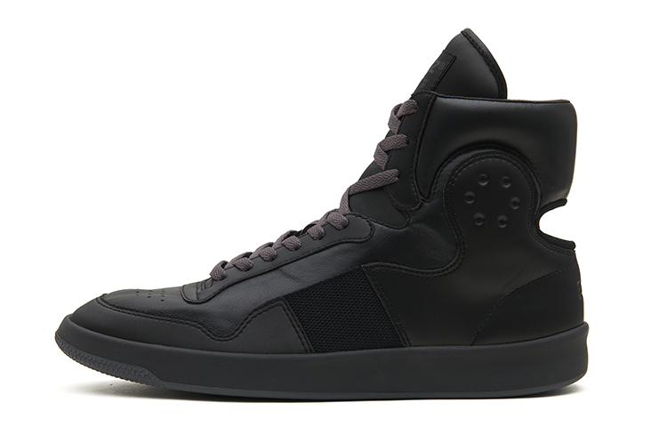 EQLZ EQUALIZER 1970 Lightweight High top Vintage Basketball Shoes Black Mist Made In USA Nappa Genuine Leather