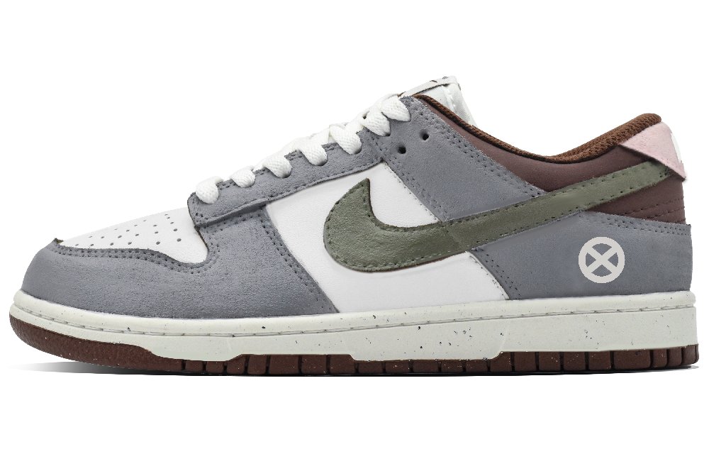 Nike Dunk Skateboard Shoes Women's Low Top White/Gray