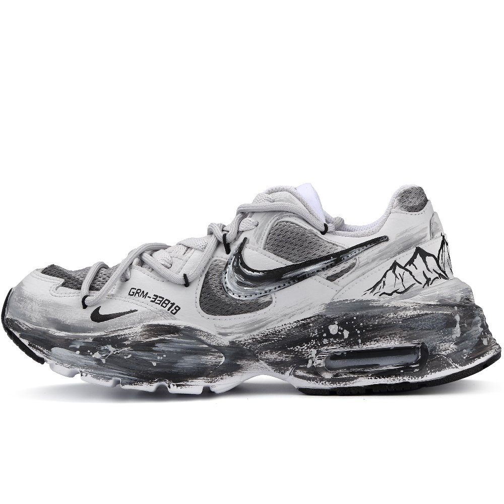 Nike Air Max Fusion Anti-Slip Wear-Resistant Low-Top Running Shoes Women's Gray Black