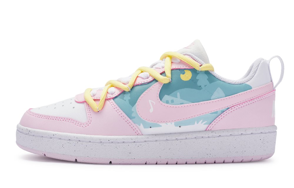 Nike Court Borough 811 Manufacture Lullaby Low-Top Skateboard Shoes GS Pink Blue White