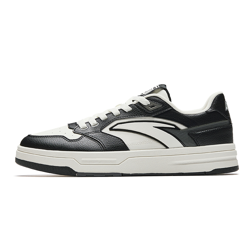 Anta Street Play LITE Slip Resistant Abrasion Resistant Low top Skateboard Shoes Men's White Black