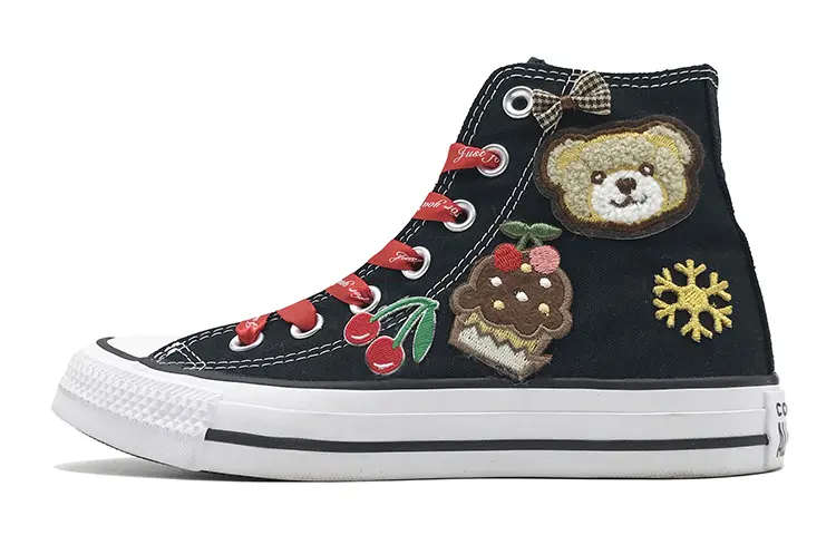 Converse Chuck Taylor All Star Canvas Shoes Unisex High top Black/Green/Red