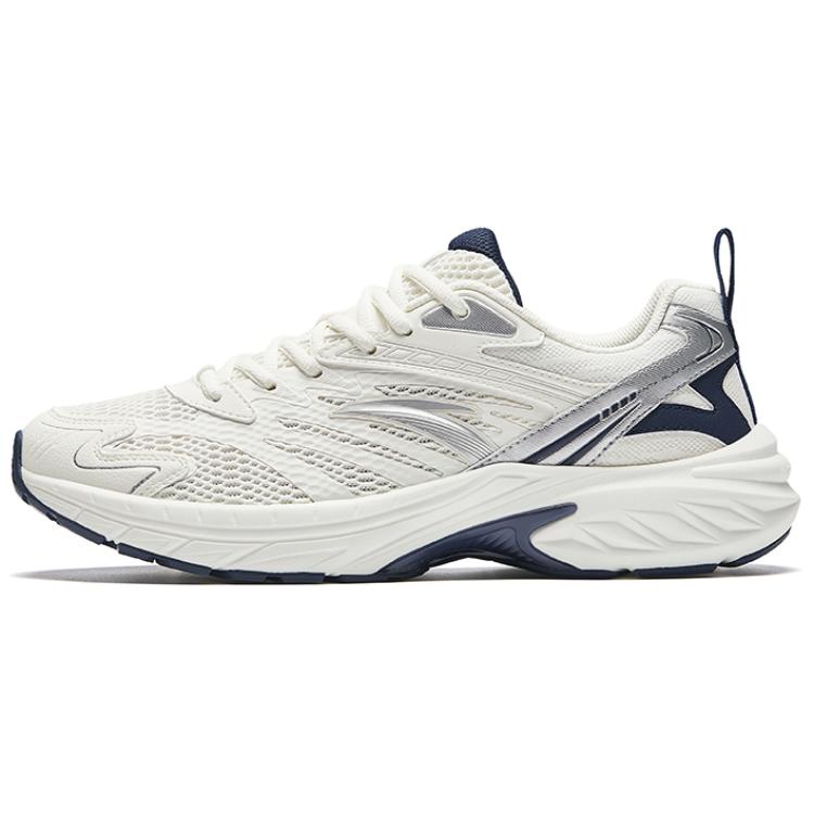 Anta Cushioning Slip Resistant Low Top Running Shoes Men's White Blue