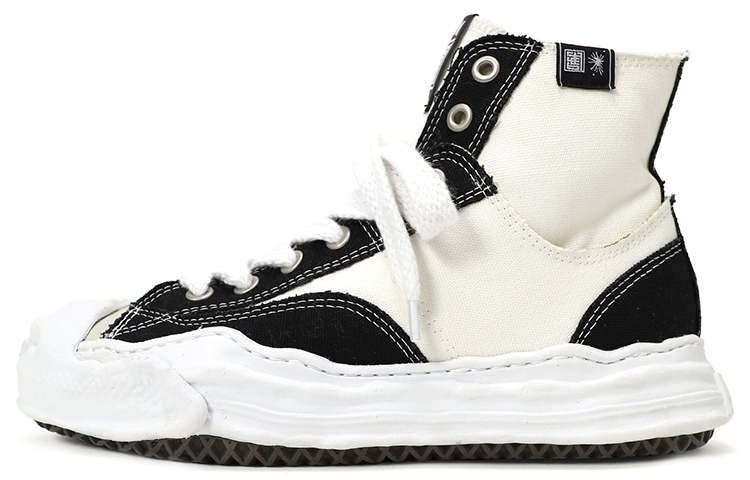 MIHARA YASUHIRO Hank High Top Skateboard Shoes Unisex Black White