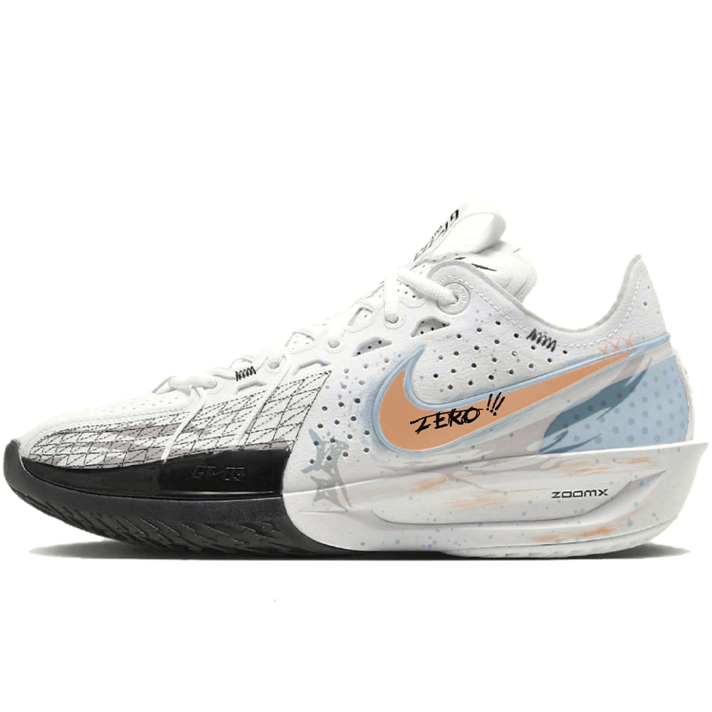 Nike Air Zoom G.T. Cut 3 Shock Absorbers Rebound Low Top Basketball Shoes Unisex Blue Orange