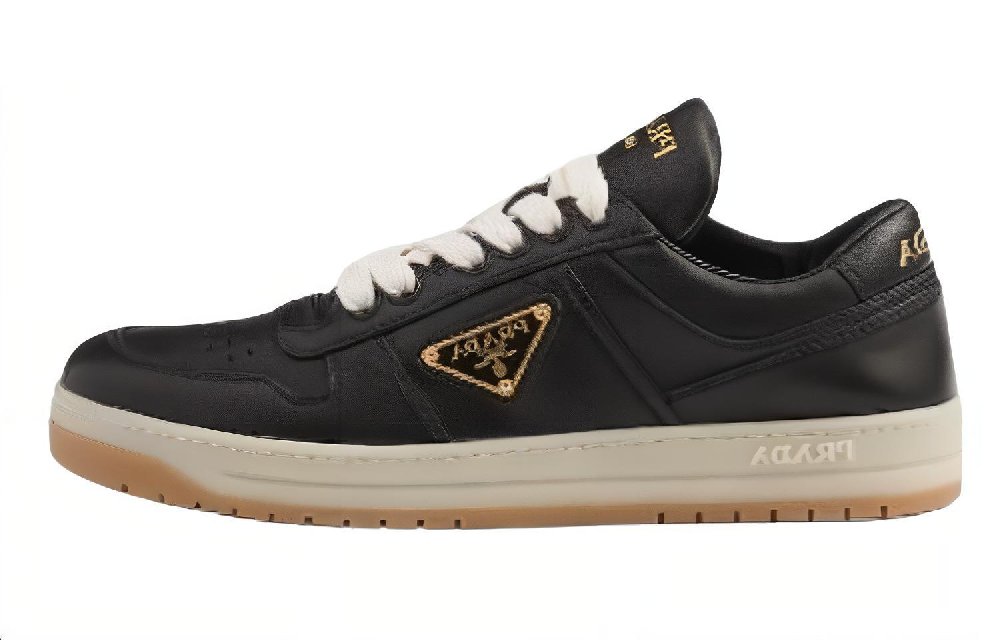 PRADA Downtown Leather Sneakers