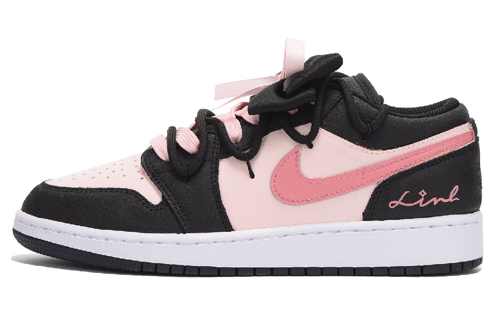 Jordan Air Jordan 1 Low-Top Vintage Basketball Shoes Women's Black Pink