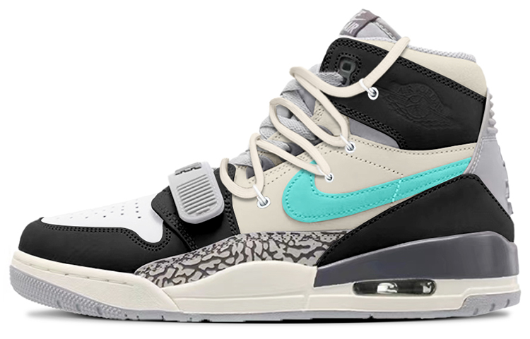 Jordan Legacy 312 High-Top Vintage Basketball Shoes Men's Beige Green