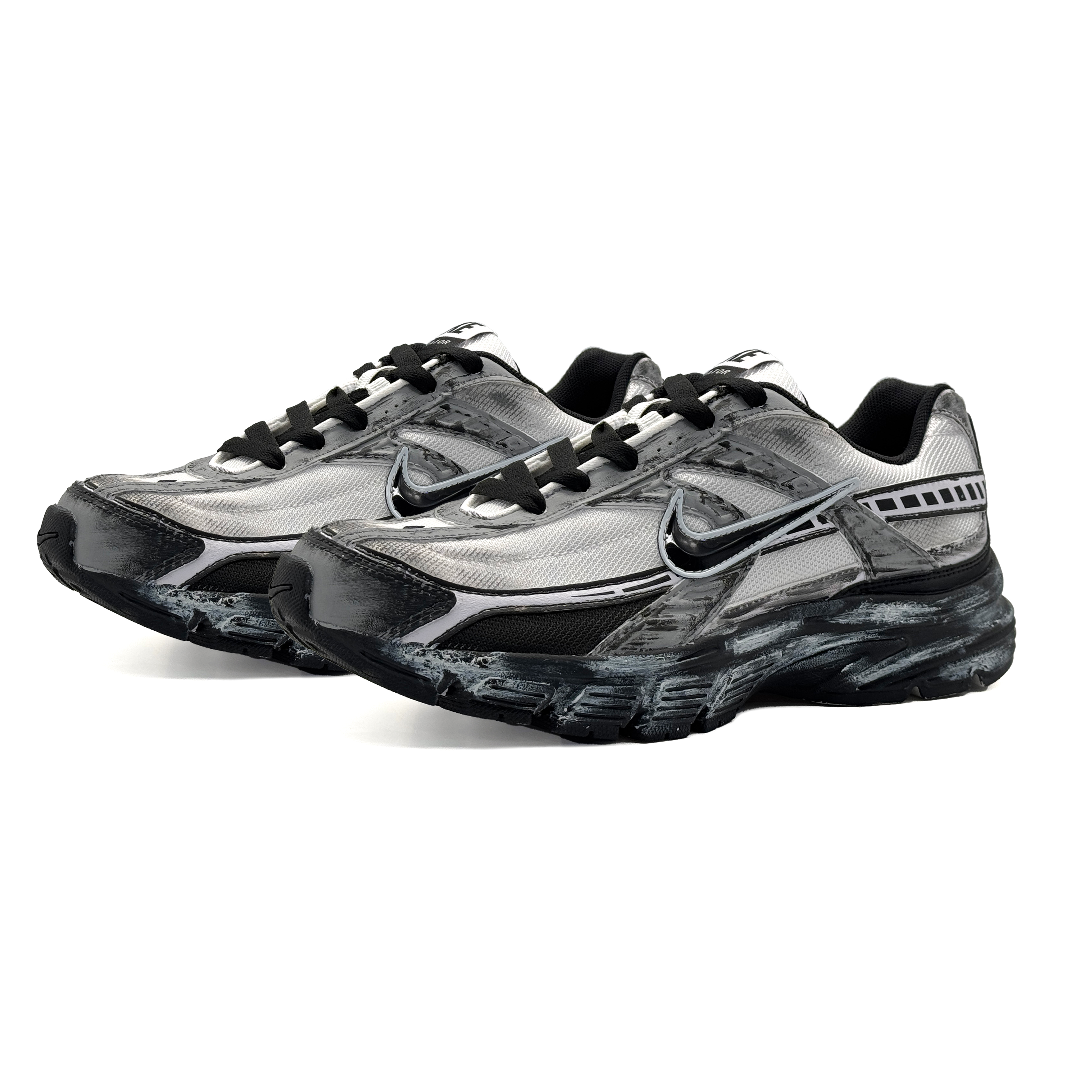 Nike Initiator Cushioning And Breathable Low Top Running Shoes Men's Black Gray купить в интернет-магазине Yoocart с быстрой доставкой по России.