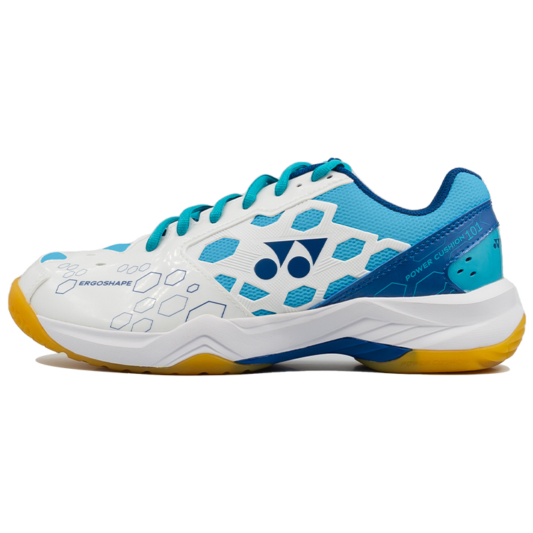 YONEX Power Cushion Wear-Resistant Support Balance Rebound Low-Top Badminton Shoes Unisex White Blue