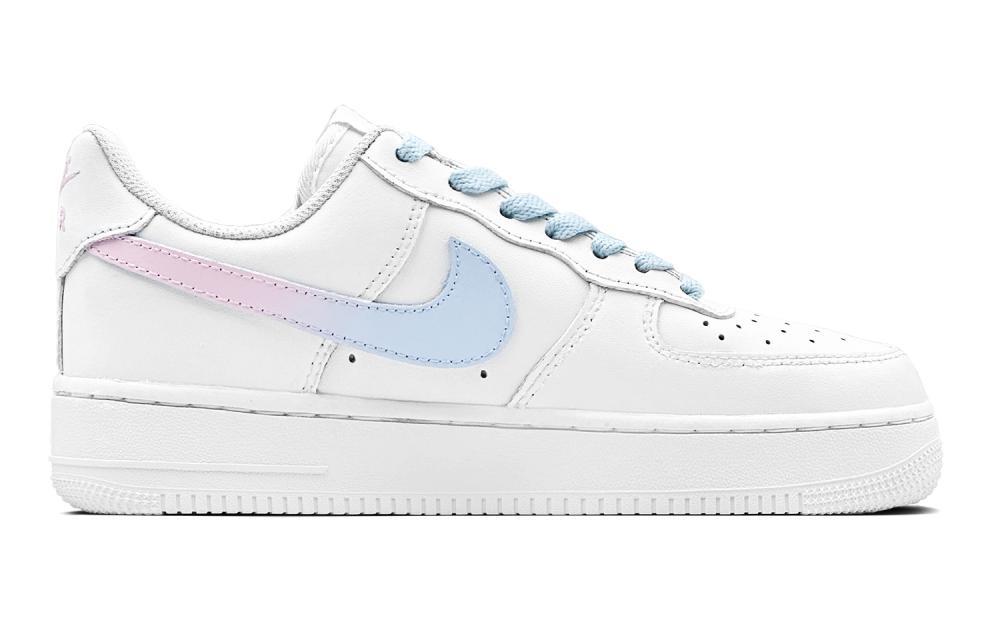 Nike Air Force 1 Air Force 1 Anti-Slip Wear-Resistant Low-Top Skateboard Shoes Unisex White Blue Pink купить в интернет-магазине Yoocart с быстрой доставкой по России.
