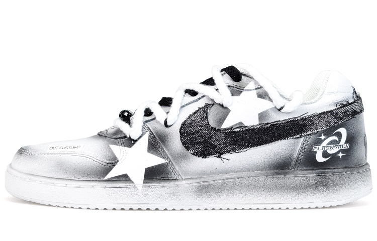 Nike EBERNON Skateboard Shoes Women's Low-Top White Gray Black