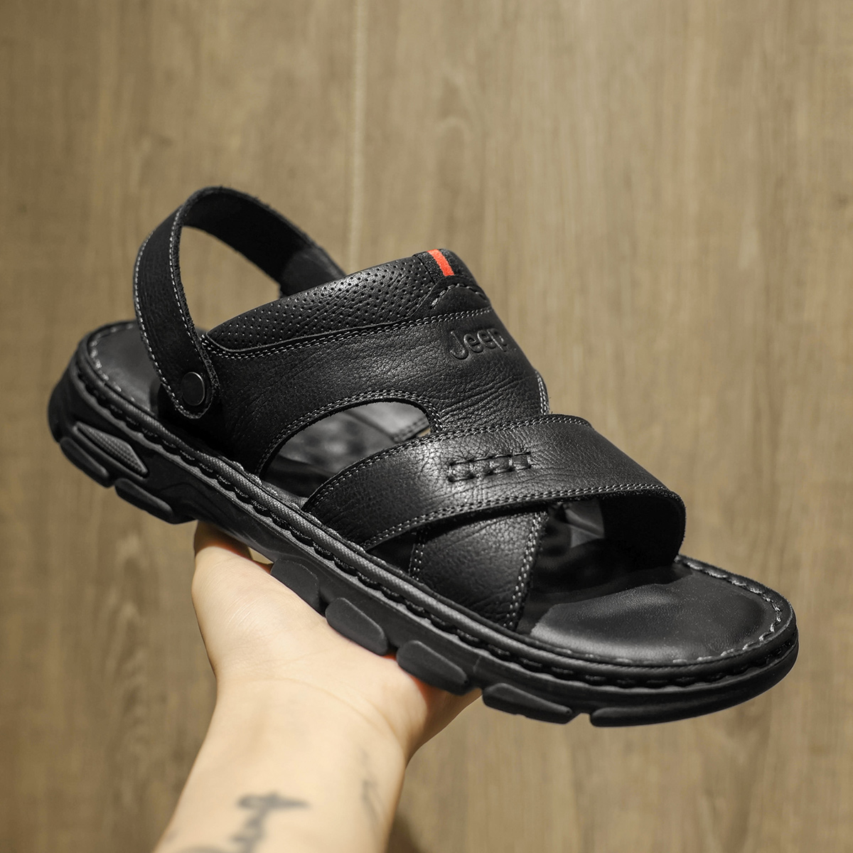 Jeep Beach Sandals Men's Brown, Black