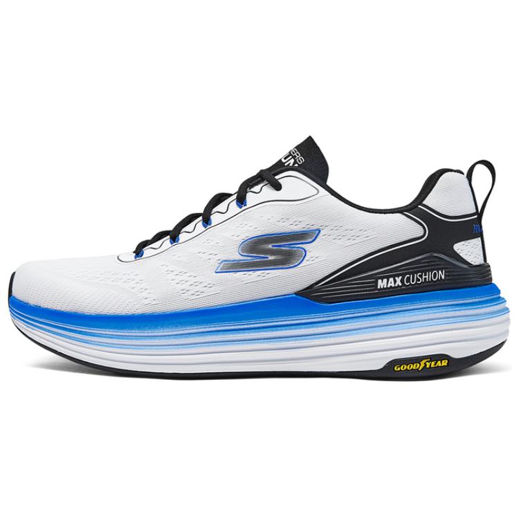 Skechers Wear-Resistant Low-Top Casual Running Shoes Men's White Black