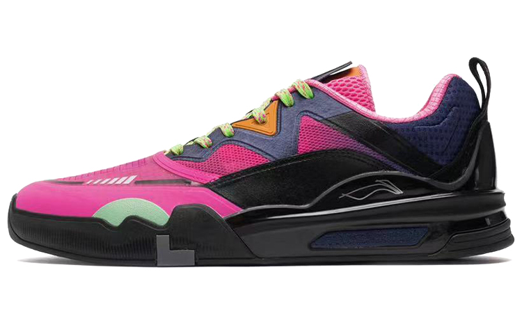 Erik Ellington x LiNing LINGTENG 䨻 'Tropicana' Slip-Resistant Low-Top Skateboard Shoes Men's Black Pink