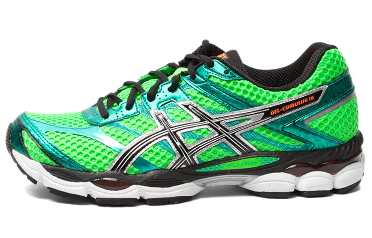 Asics Gel Cumulus 16 Low top Running Shoes Men's Moss Green Gray Silver
