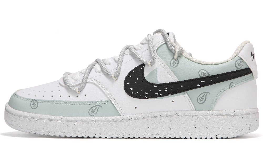 Nike Court Vision 1 Skateboard Shoes Women's Low-Top Gray Green