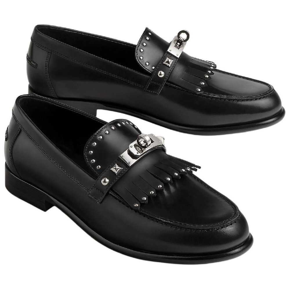 HERMES Destin Loafers Women's Black