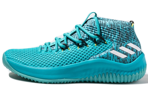 Adidas D Lillard 4 SM Dame McDon JamFest Lillard, McDonald's Mid Top Basketball Shoes Men's Lake Blue