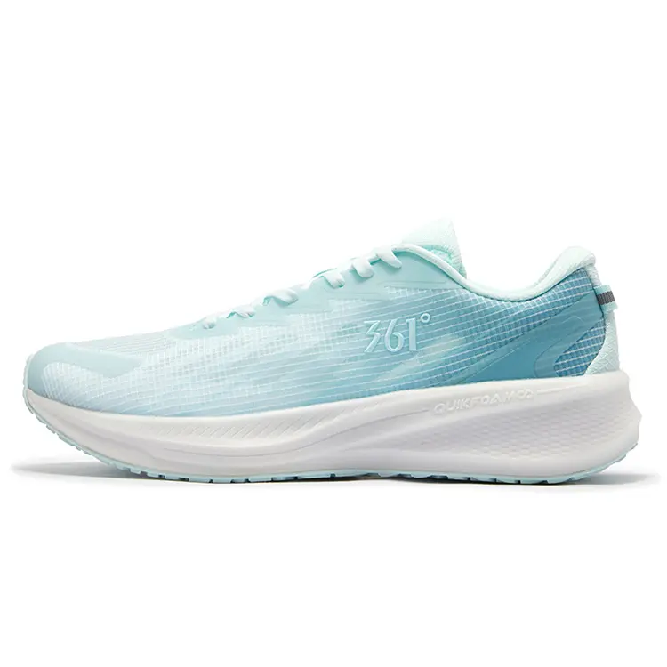 361° Feng Yi Anti Slip Wear Resistant Low Top Casual Running Shoes Men's Misty Yarn Blue