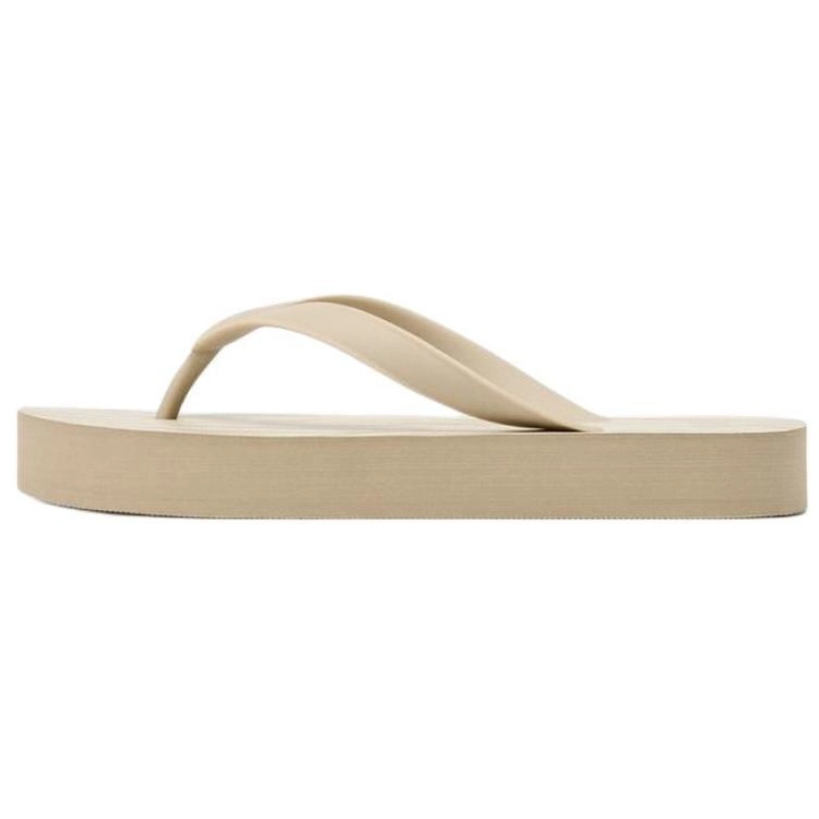 ZARA Abrasion Resistant Flip Flops Women's Beige