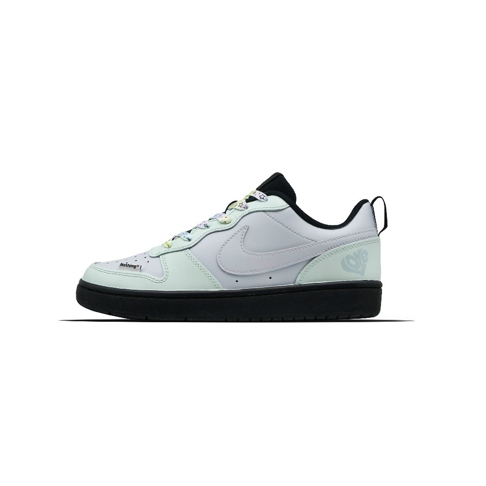 Nike Court Borough Low 2 Anti-Slip Wear-Resistant Low-Top Skateboard Shoes GS Black Gray