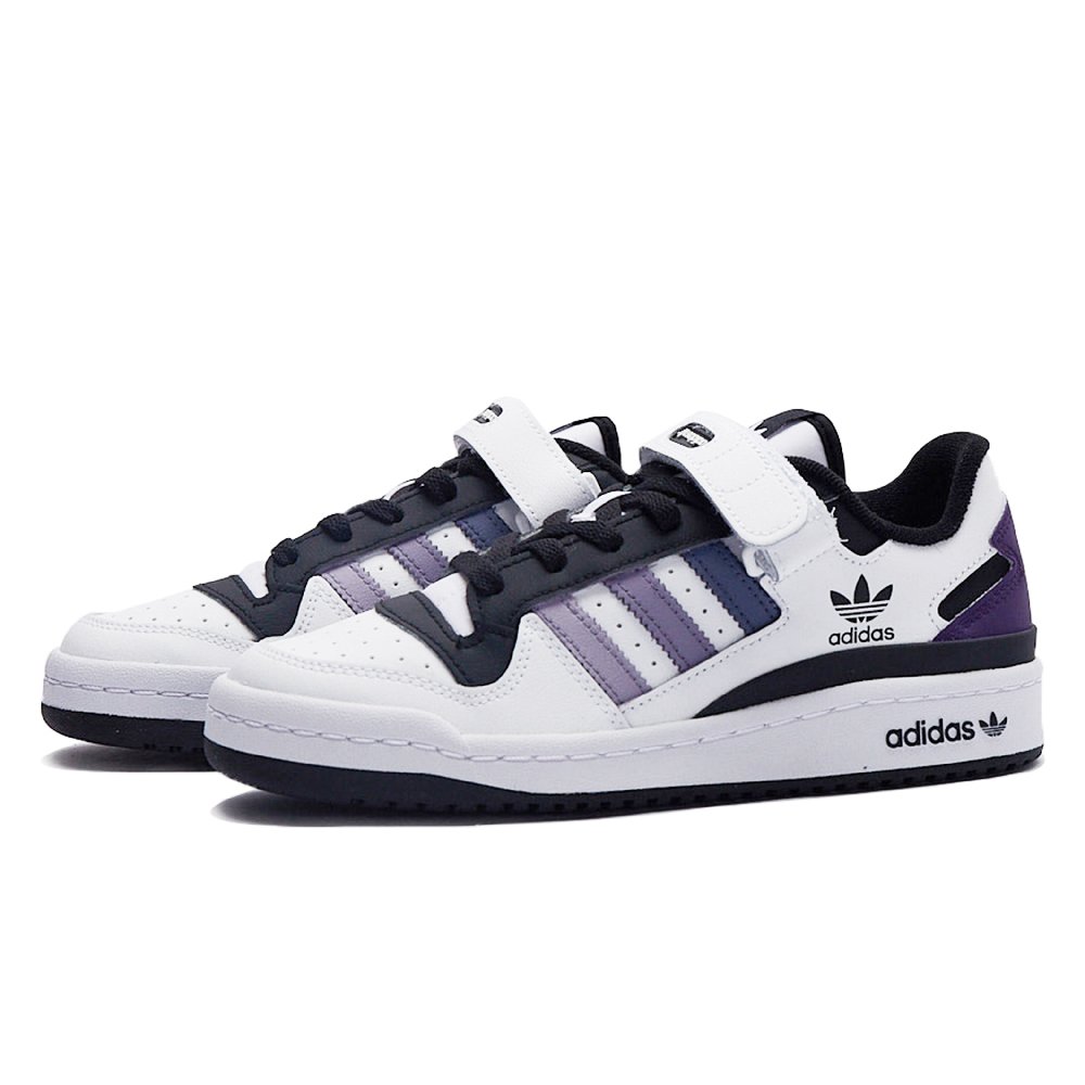 Adidas Originals FORUM Bubble Water Jelly Grape Soda Wear-Resistant Low-Top Skateboard Shoes Unisex White Purple
