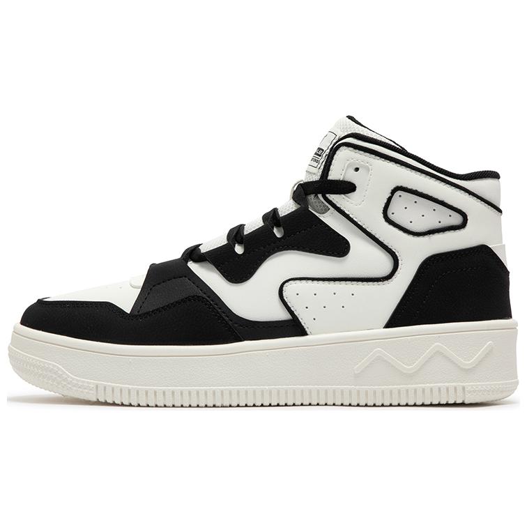 361° Anti-Slip Wear-Resistant High-Top Skateboard Shoes Men's Black White