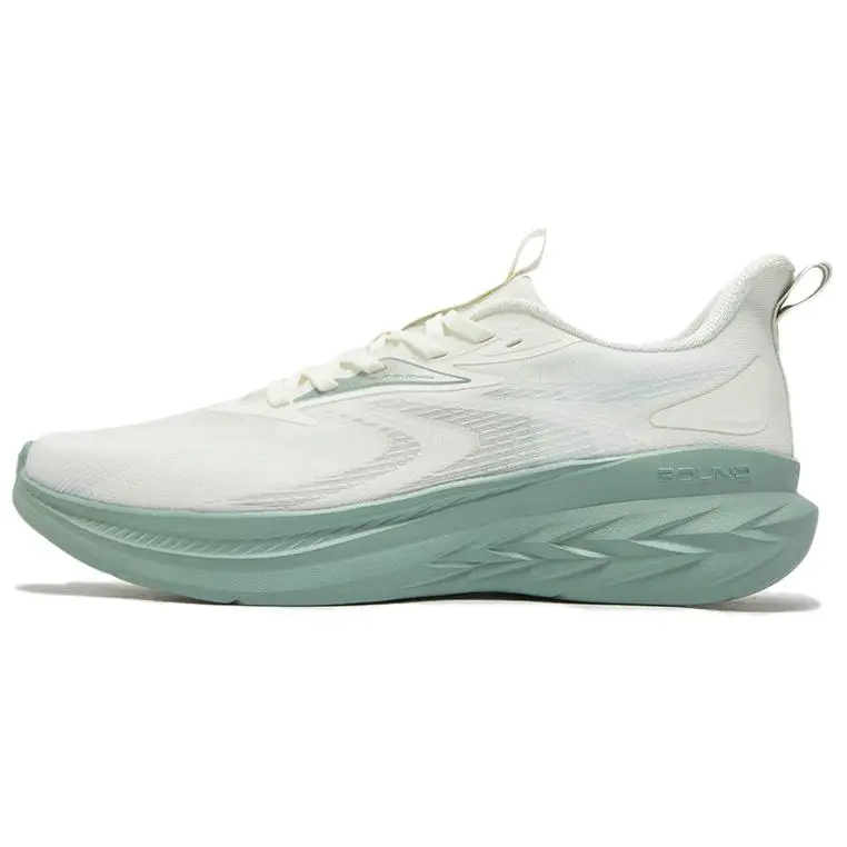 361° Feiyu 3.0 Anti Slip Wear Resistant Low Top Casual Running Shoes Men's White Green