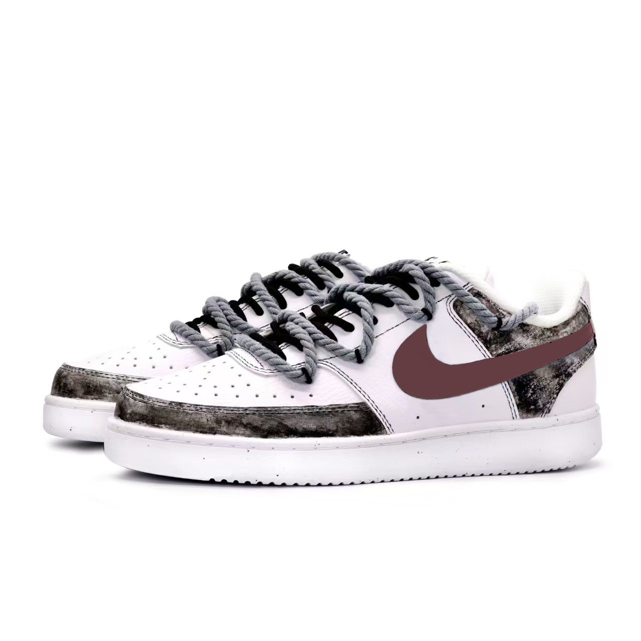 Nike Court Vision 1 Ink Wash Vermilion Anti Slip Wear Resistant Low Top Skateboard Shoes Unisex Black White Red купить в интернет-магазине Yoocart с быстрой доставкой по России.