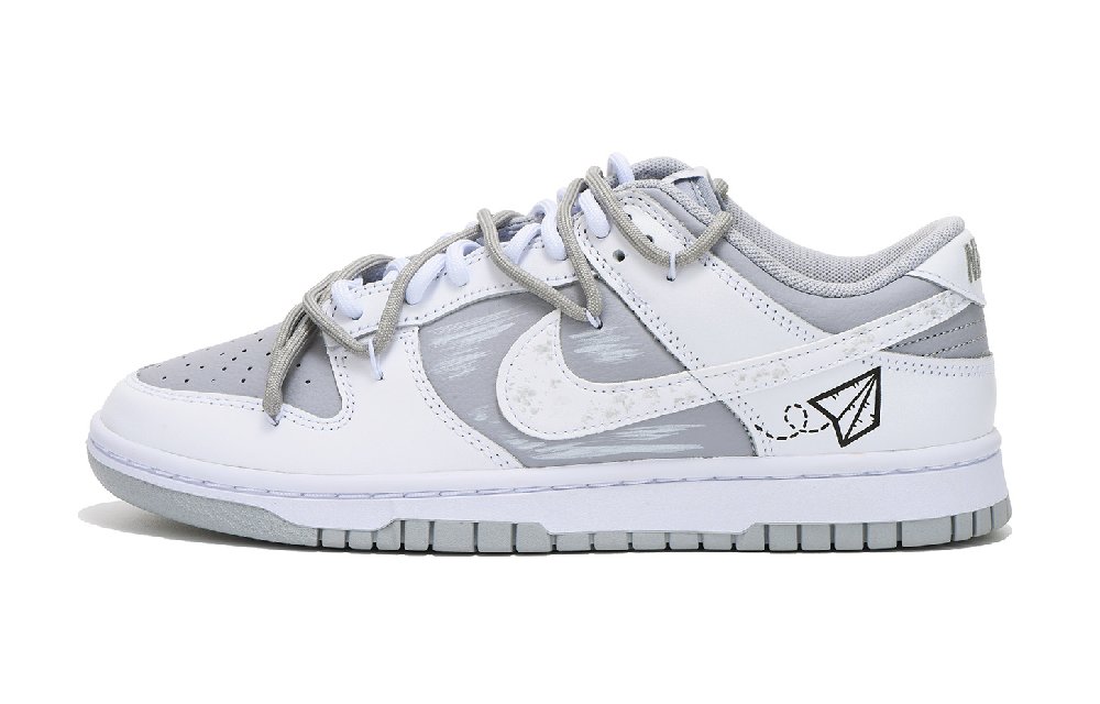Nike Dunk Low Retro Valentine's Day Theme Paper Airplane Low-Top Skateboard Shoes Men's Gray
