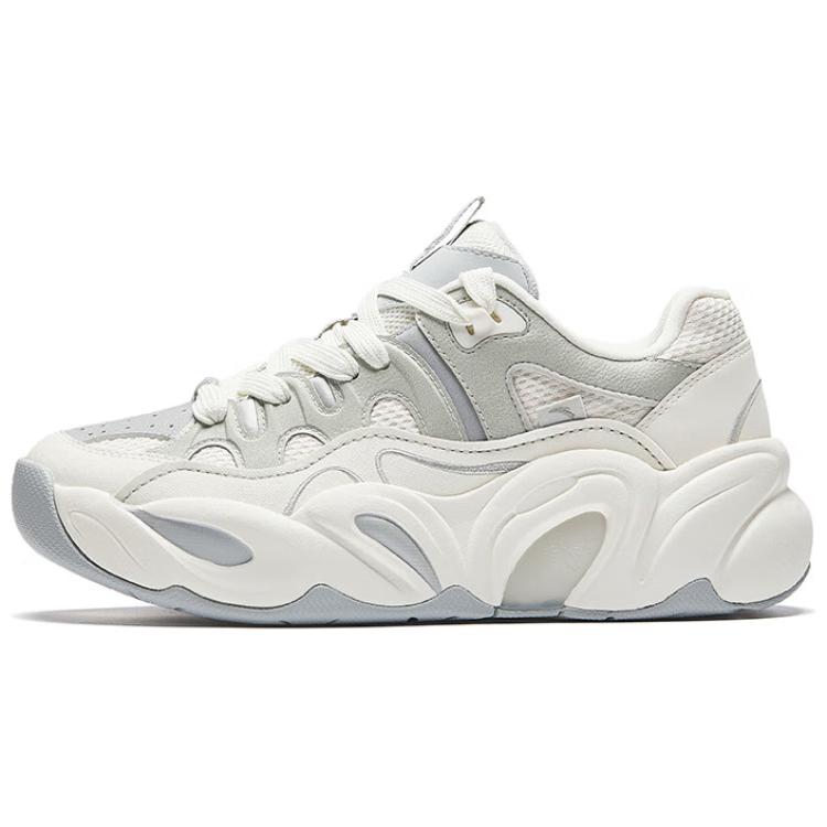 Anta Anti-Slip Wear-Resistant Low-Top Chunky Sneakers Women's White Gray