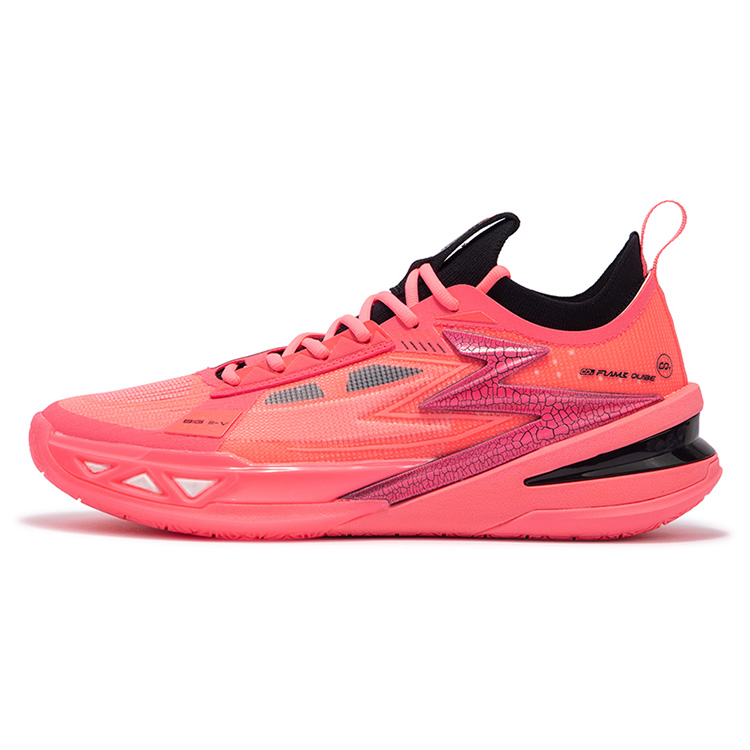 361° BIG3 5.0 Pro Basketball Shoes Men Low-Top Fluorescent Begonia Pink/Obsidian Black