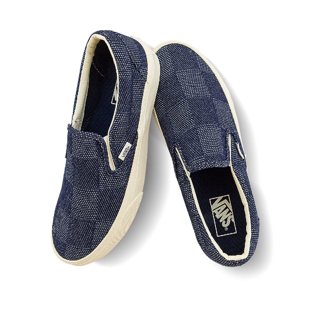 Slip On Classic Vans 'Checkerboard Denim Navy'