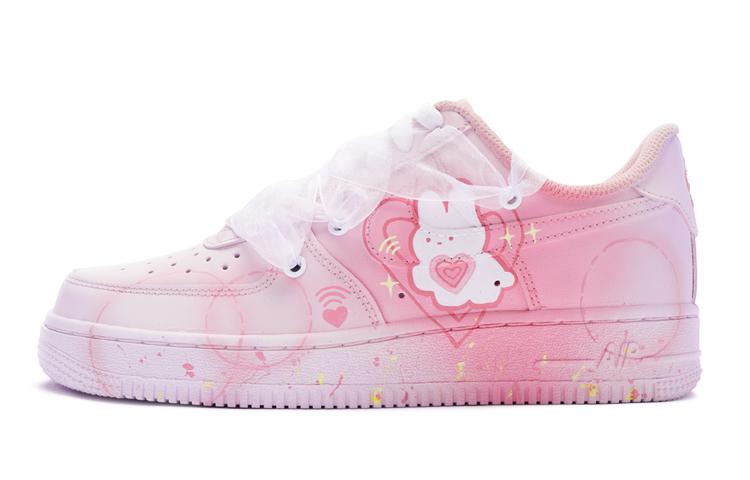 Nike Air Force 1 Skateboard Shoes Women's Pink White