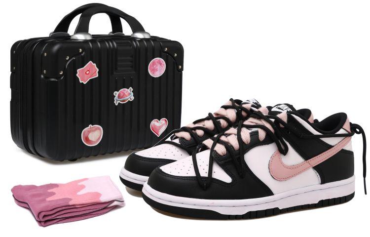 Nike Dunk Low OKHR Low Top Skateboard Shoes GS Black Pink