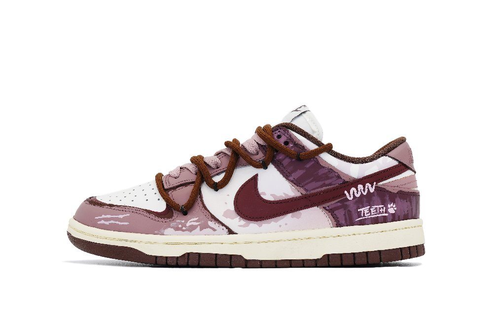 Nike Dunk Sandalwood Heart Wear-Resistant Low-Top Skateboard Shoes Women's Pink