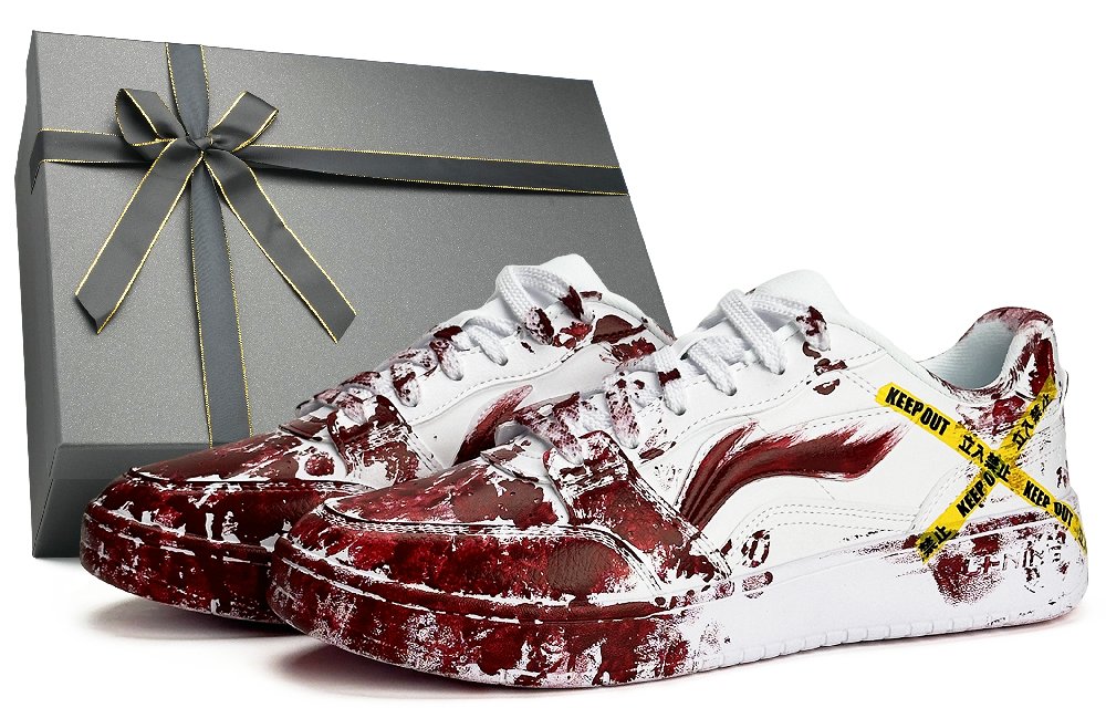 LiNing Acer Truncatum Abrasion Resistant Breathable Low Top Skateboard Shoes Men's White Red