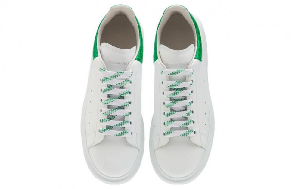 Alexander McQueen Oversized Sneaker 'White Green Crocodile' купить в интернет-магазине Yoocart с быстрой доставкой по России.