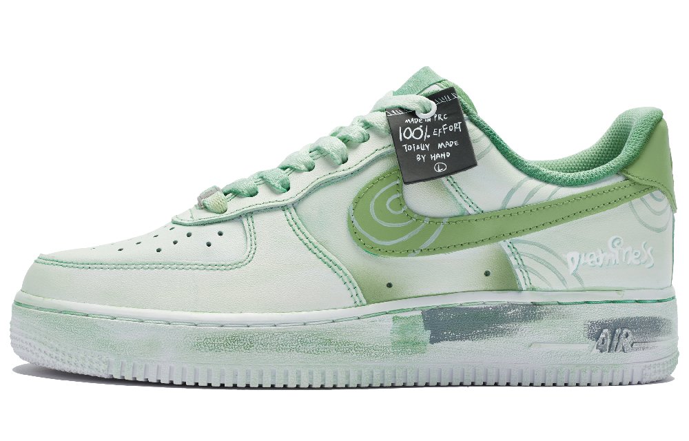 Nike Air Force 1 07 Low Top Skateboard Shoes Men's Green White
