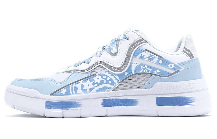 LiNing Wave SPWW Lite Low-Top Skateboard Shoes Unisex Blue