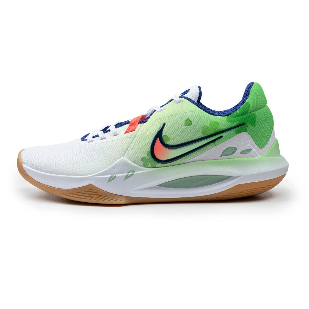 Nike Precision 6 Abrasion-Resistant Cushioning Slip-Resistant Low-Top Basketball Shoes Men's Light Green