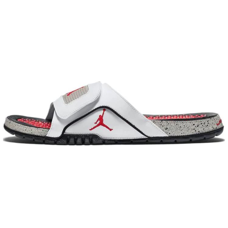 Air Jordan Hydro 4 Retro White Red Slippers