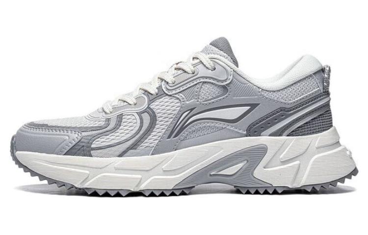 LiNing Pick Up The Light Anti-Slip And Wear-Resistant Breathable Low-Top Running Shoes Women's Antarctic Gray