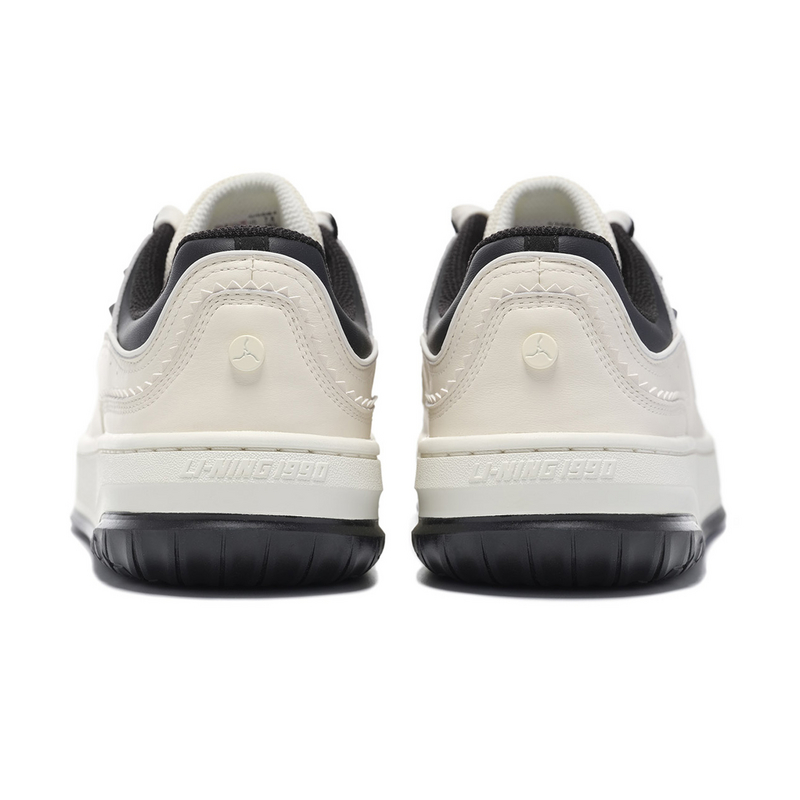 LI NING 1990 Slip Resistant Abrasion Resistant Low top Skateboard Shoes Women's Beige White Black купить в интернет-магазине Yoocart с быстрой доставкой по России.