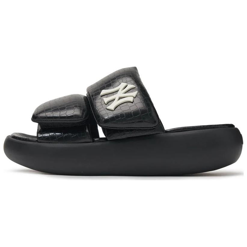MLB New York Yankees Slip-Resistant Abrasion-Resistant Slide Slippers Unisex Black White