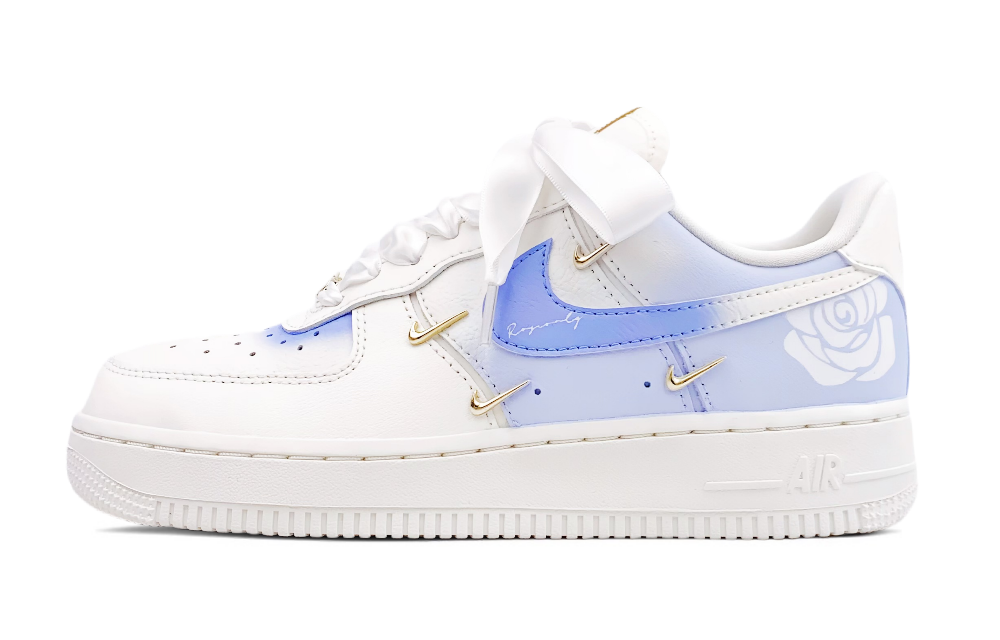 Nike Air Force 1 Slip Resistant, Abrasion Resistant, Lightweight Low Top Skateboard Shoes Women's Light Blue